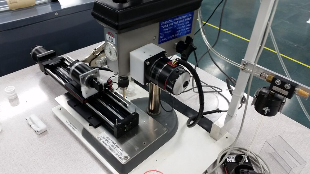 Silicone sleeve drill station