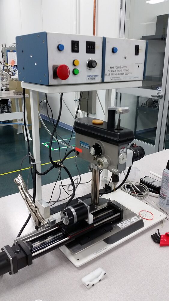 Silicone sleeve drill station