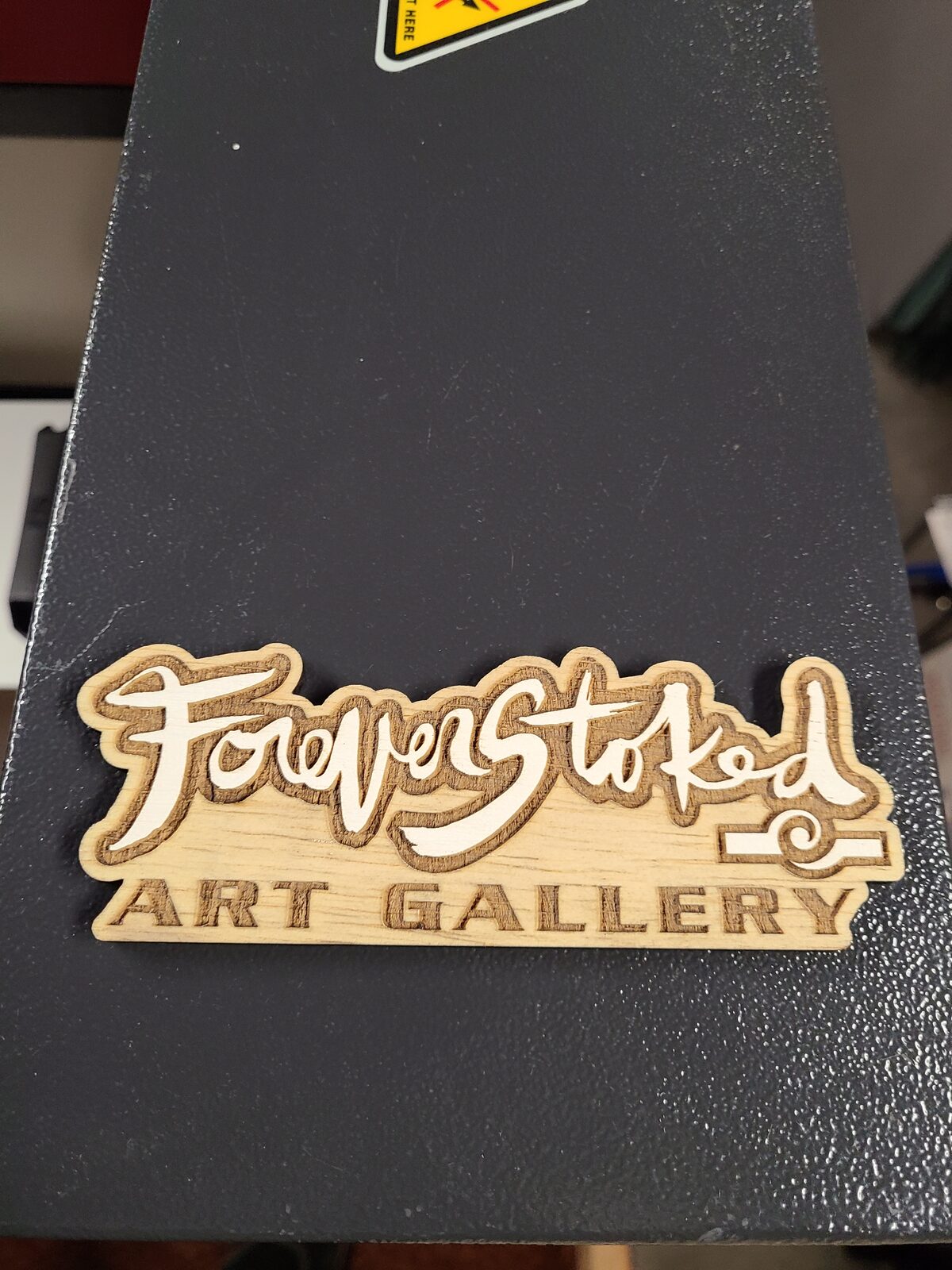 An etched piece