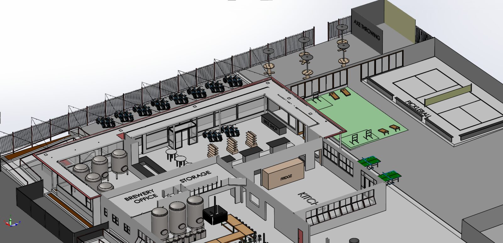 Labeled floor plan render