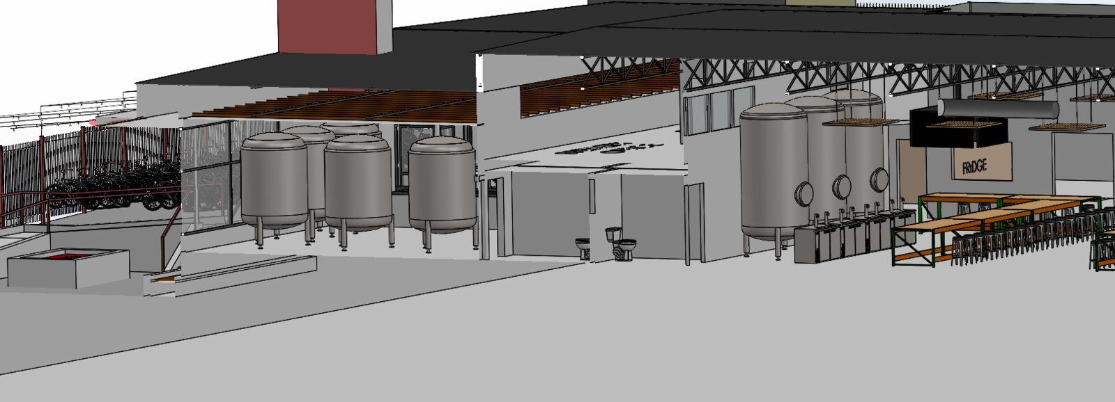 The brewery end