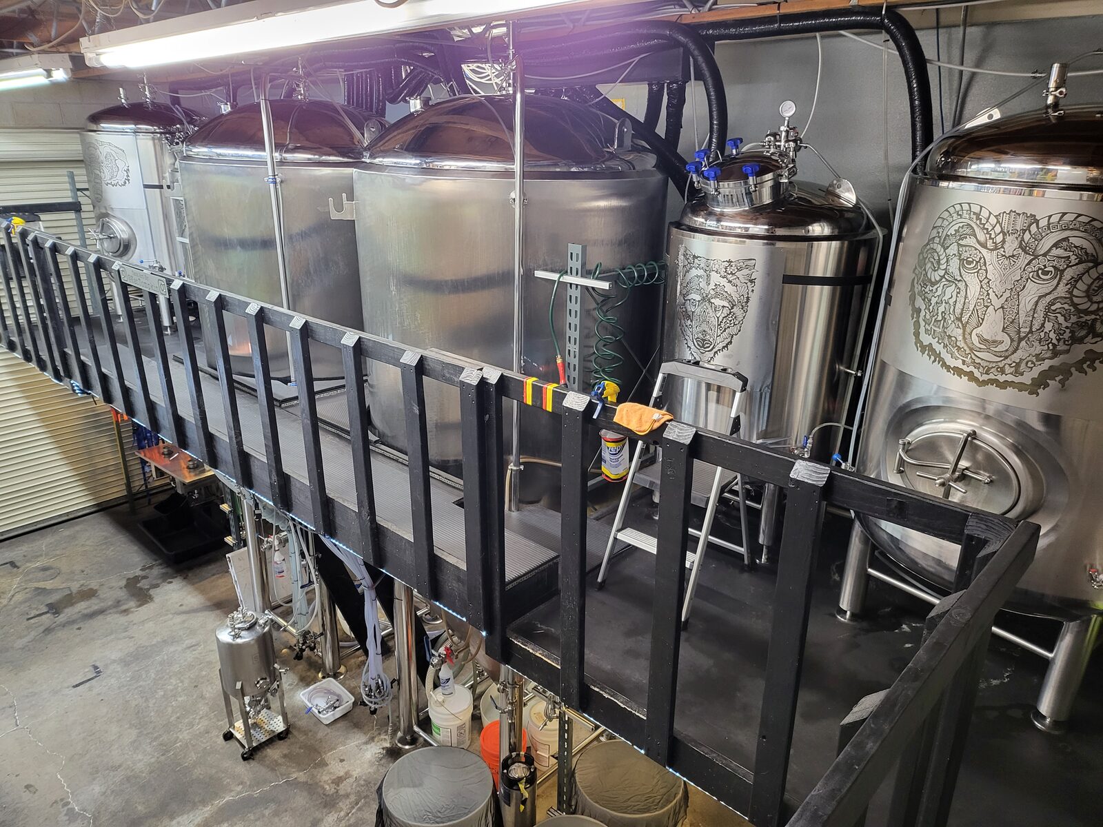 The fermentation tank row