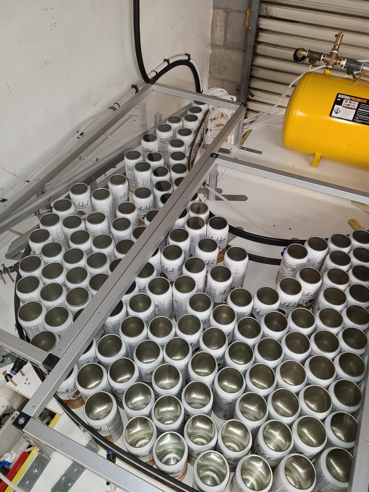 Cans loaded in the magazine