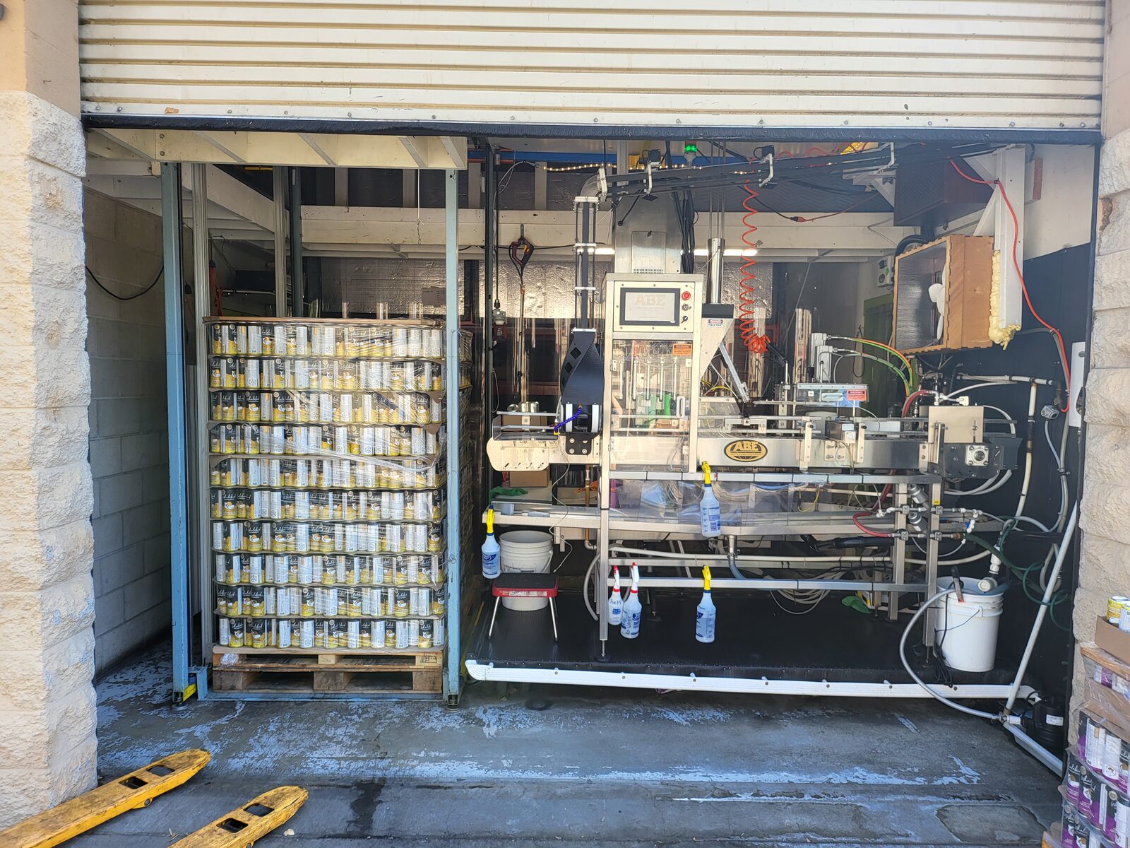 The finished canning line running