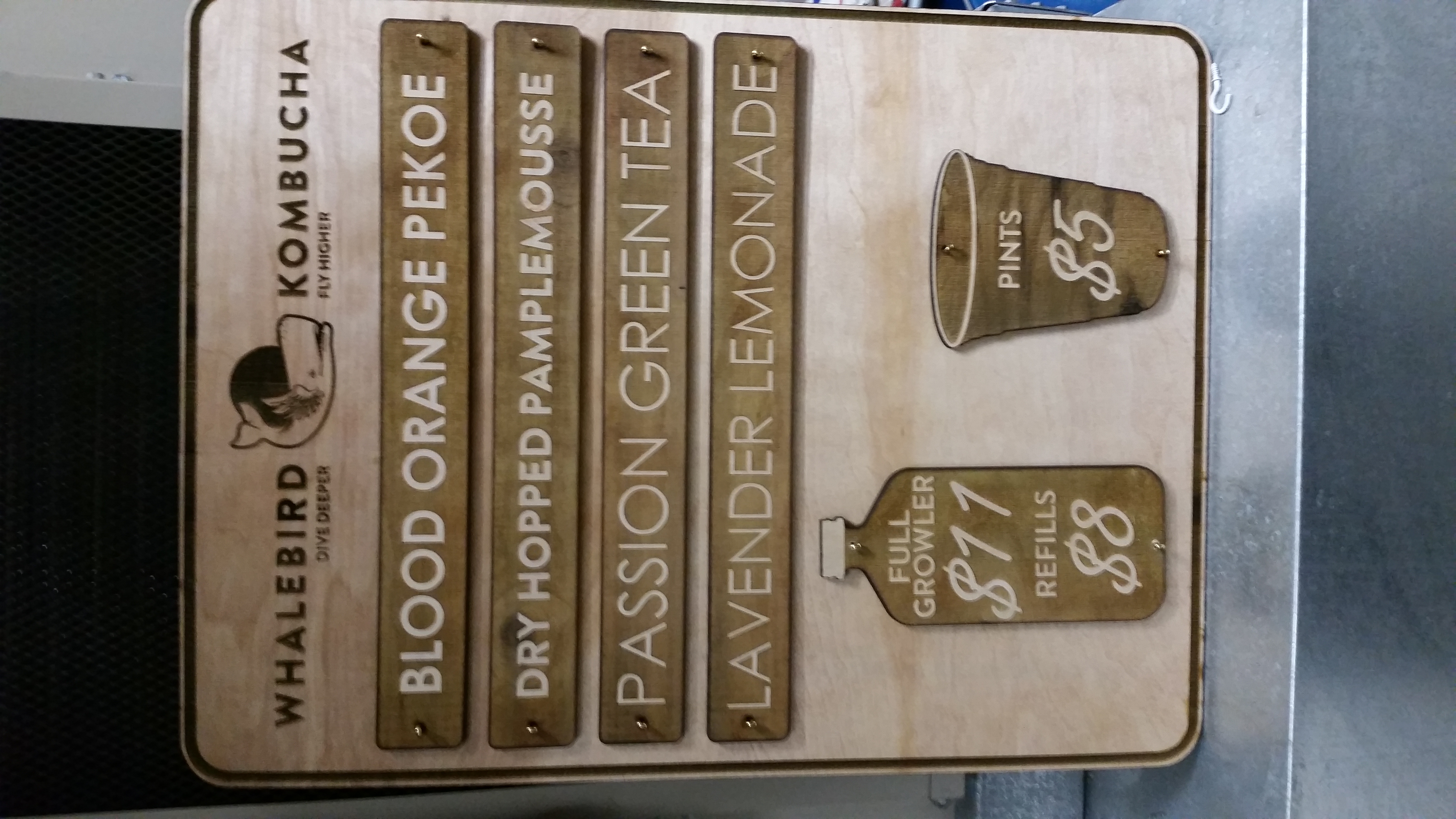 Laser art and signage work