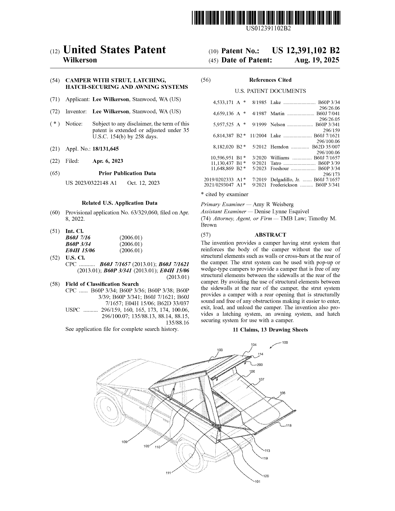 Patent filing document page