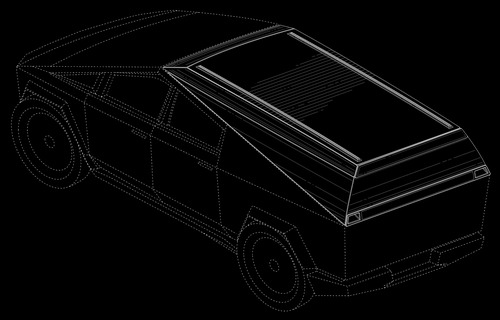 Patent drawing of the camper shell, closed